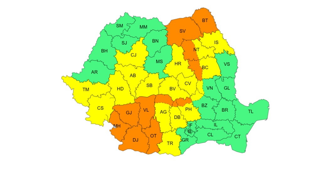 Vremea oscilează violent: furtuni cu vânt de 90 km/h, apoi căldură africană