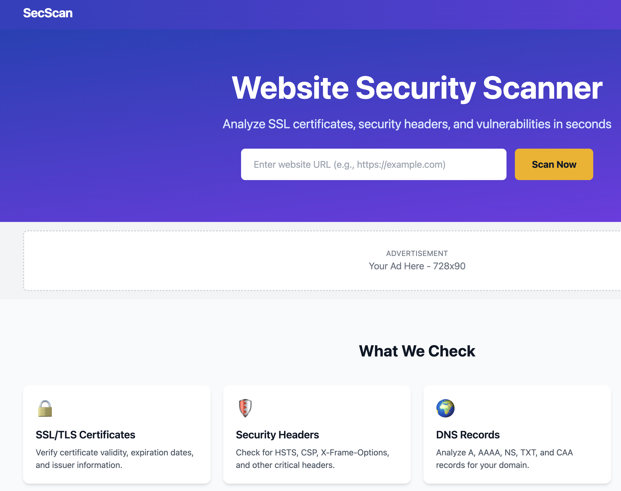 security scan website