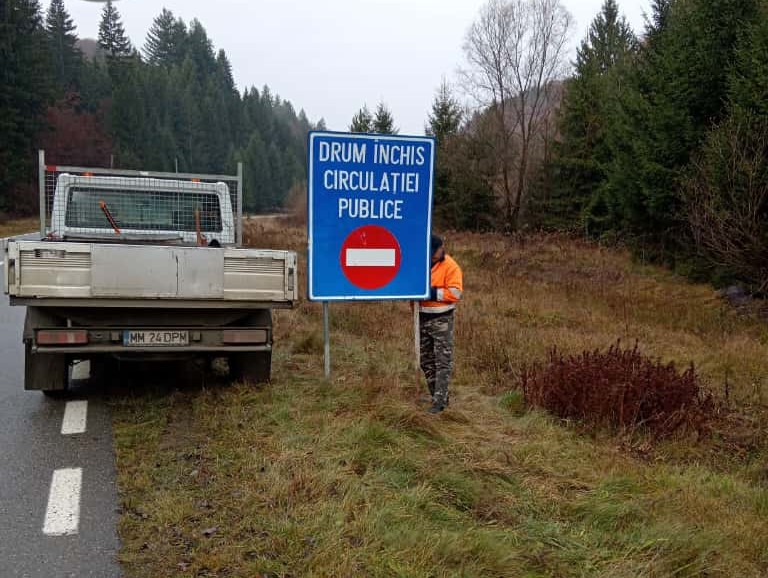 Care sunt drumurile publice din Maramureș închise circulației în perioada de iarnă